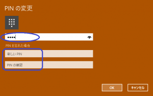 ＰＩＮ変更、新しいＰＩＮの設定
